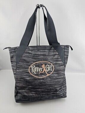 Adidas Fearless Tote Gym / Travel Tote Bag Runner Girl Gray Top Zip